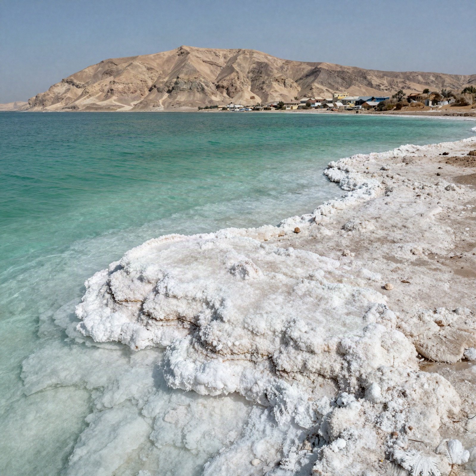 تكوينات ملحية على شاطئ البحر الميت